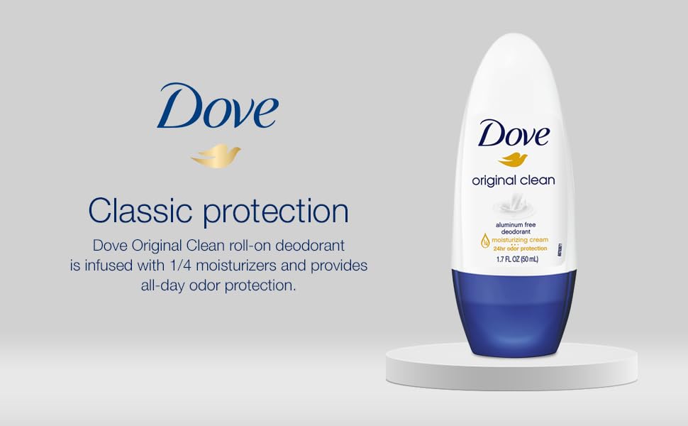 Dove Original Clean Roll On Deodorant applicator close-up
