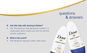 Dove Original Clean Roll On Deodorant in lifestyle setting
