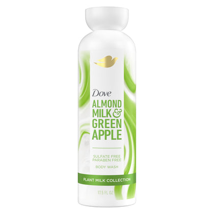Dove Plant Milk Cleansing Body Wash Almond Milk & Green Apple front view