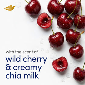 Dove Revitalizing Beauty Bar Soap 6 Count Cherry & Chia Milk being used in a shower