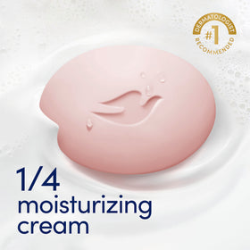Dove Revitalizing Beauty Bar Soap 6 Count Cherry & Chia Milk close-up of bar texture
