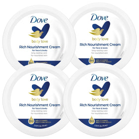 Dove Rich Nourishment Cream 4-pack jars front view