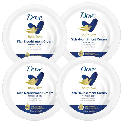 Dove Rich Nourishment Cream 4-pack jars front view