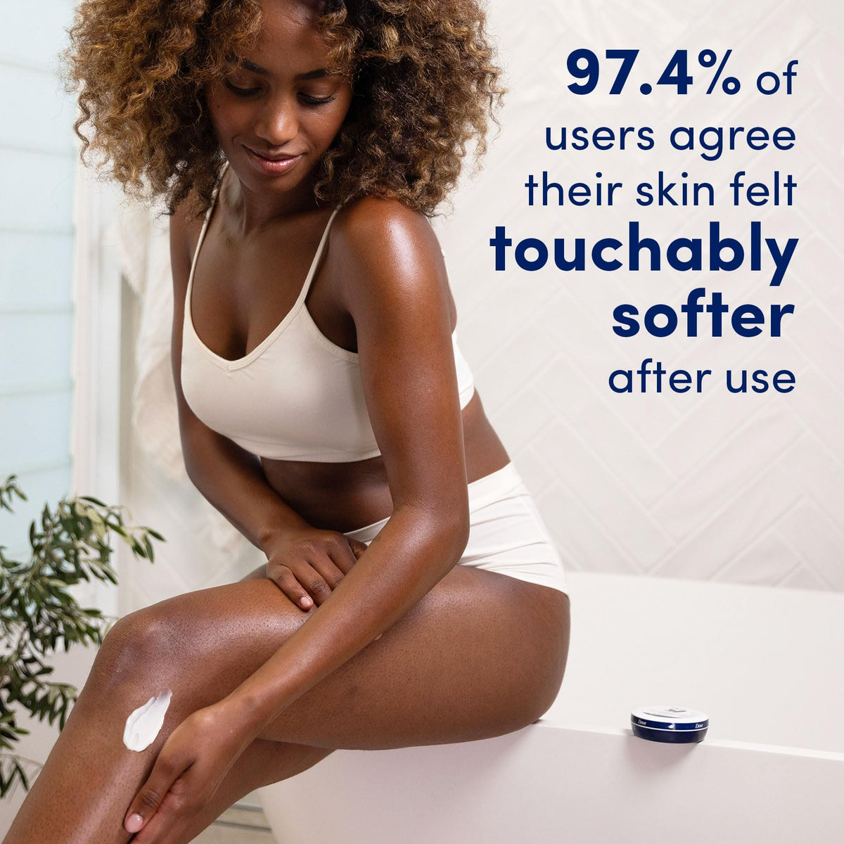 Dove Rich Nourishment Cream texture on hand