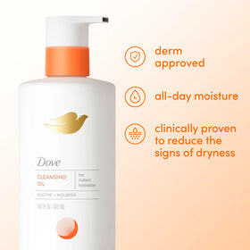 Dove Shower Body Oil Wash for Women 14.2 oz lifestyle scene