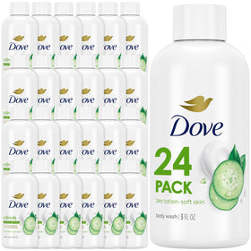 Dove Travel Body Wash Cucumber & Green Tea 3 Oz bottle front view