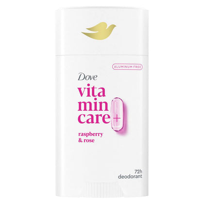 Dove VitaminCare+ Aluminum Free Deodorant Stick Raspberry & Rose front view