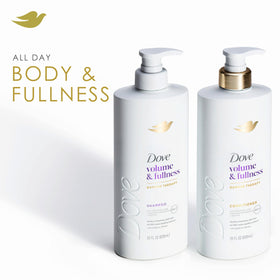 Dove Volume & Fullness Shampoo bottle with label