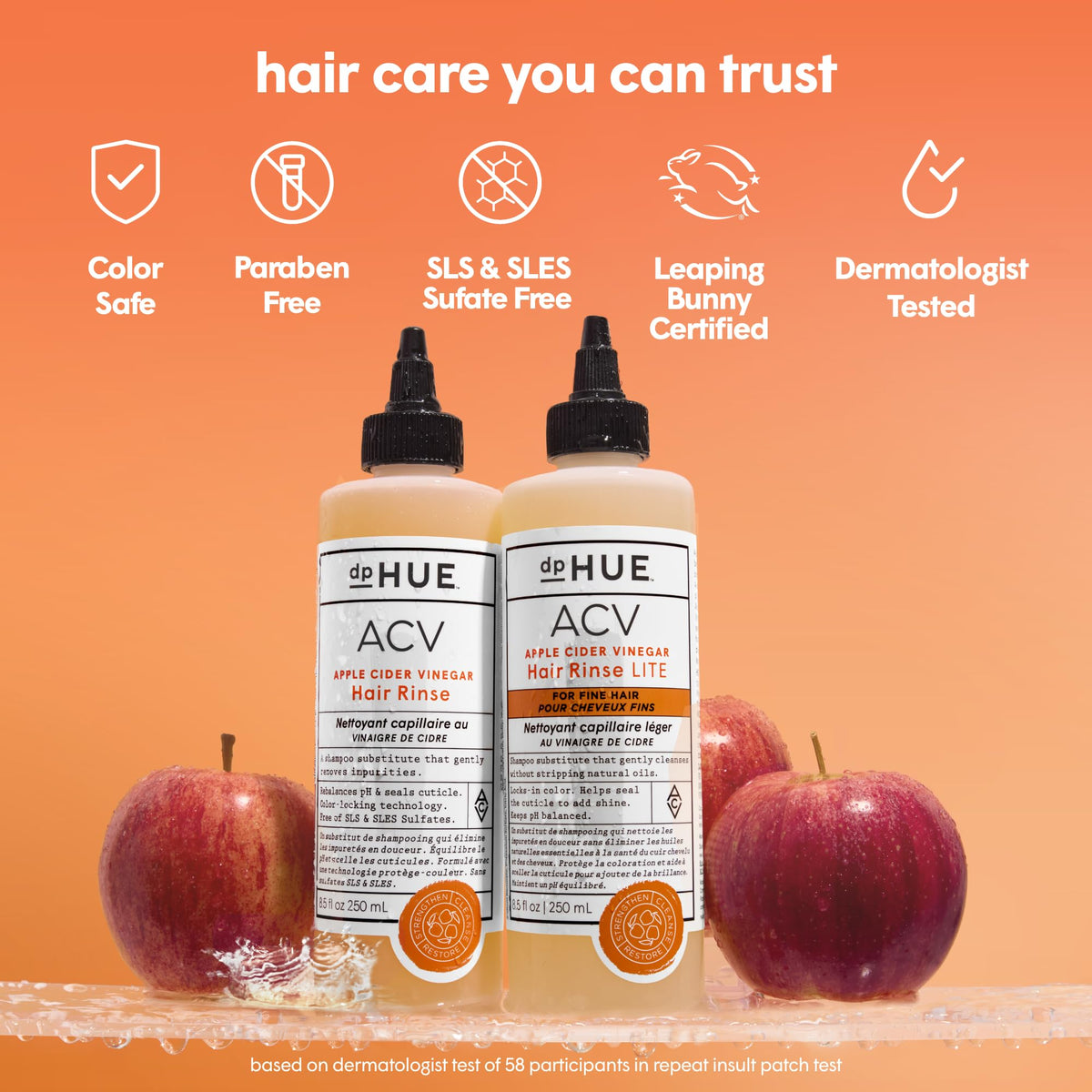 dpHUE Apple Cider Vinegar Hair Rinse Lite 8.5 oz ingredients list