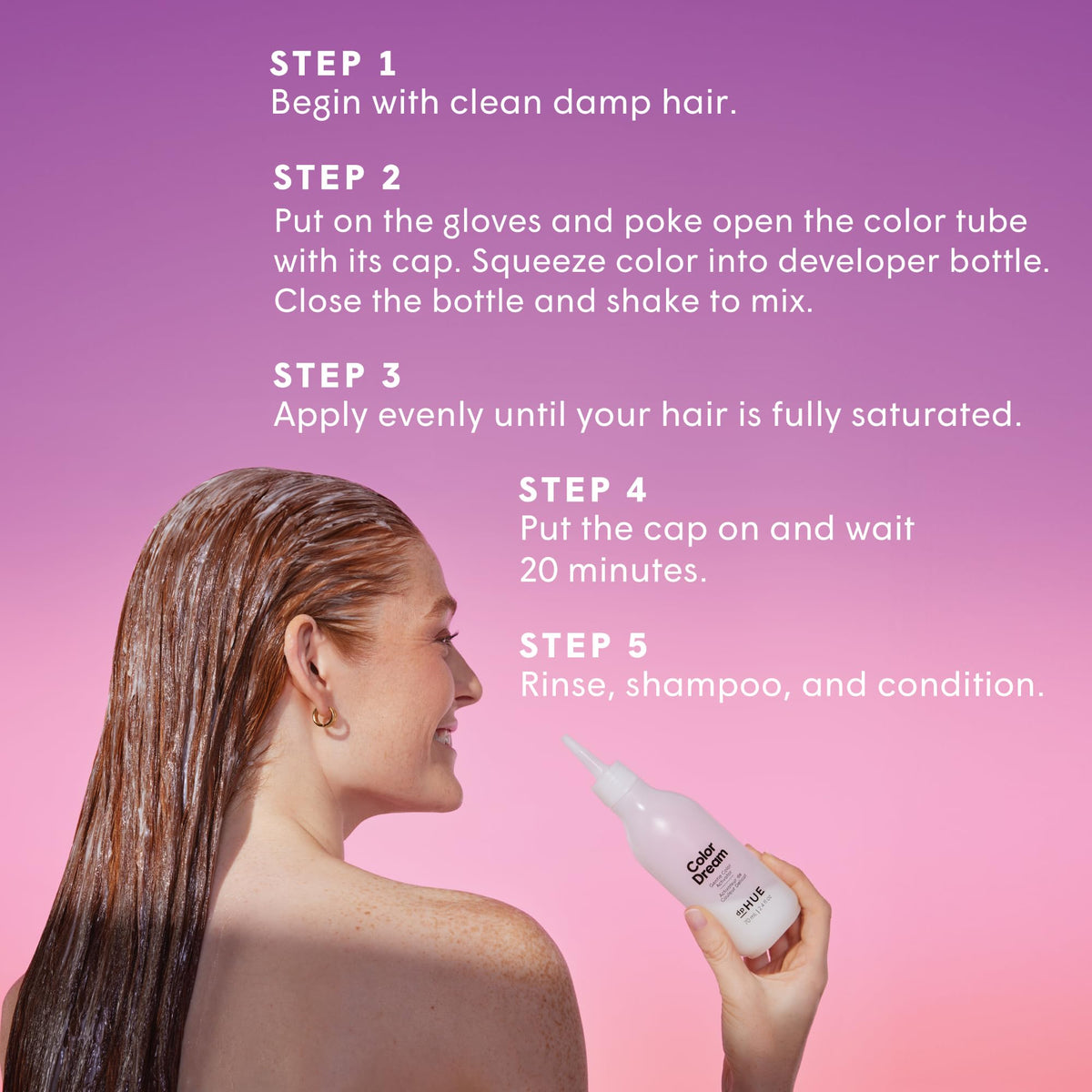 dpHUE Color Dream Strawberry Blonde application instructions
