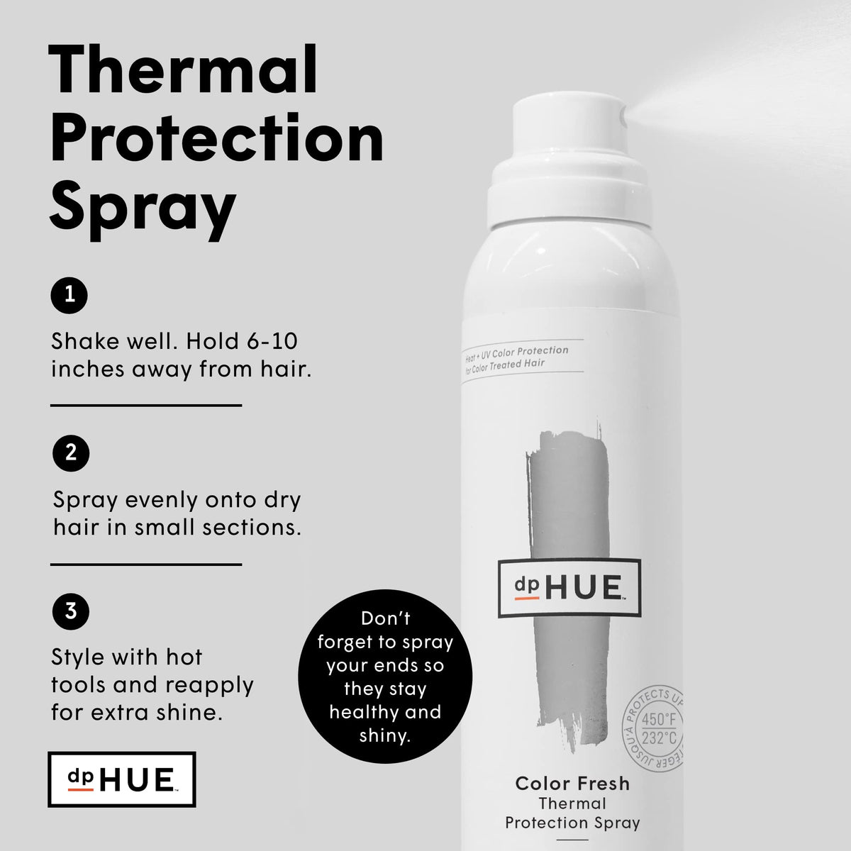 dpHUE Color Fresh Thermal Protection Spray 5 oz side view