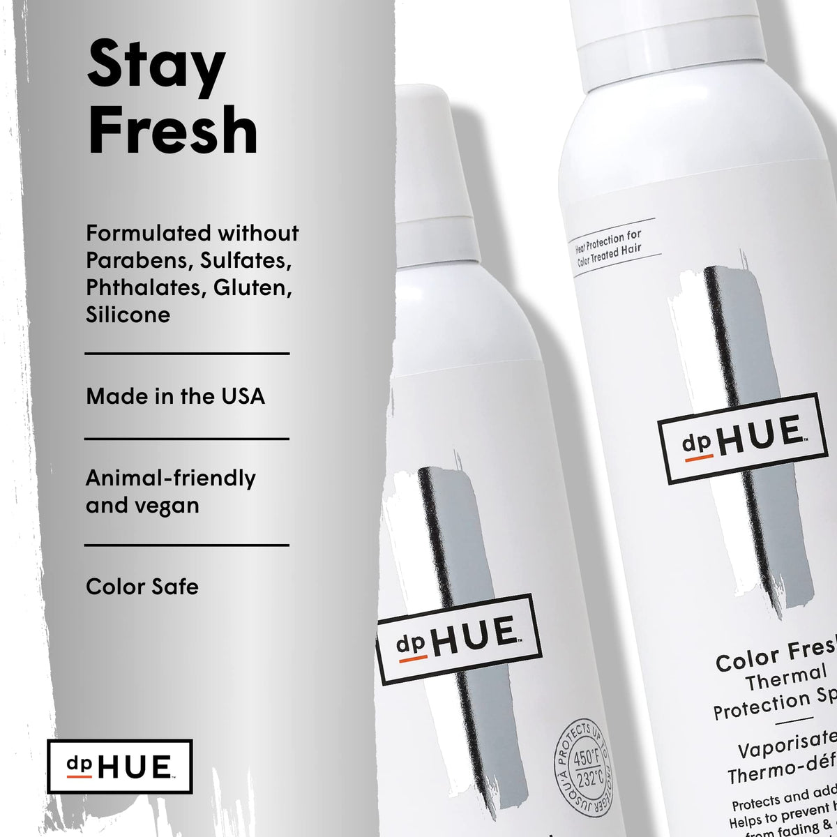 dpHUE Color Fresh Thermal Protection Spray application demonstration