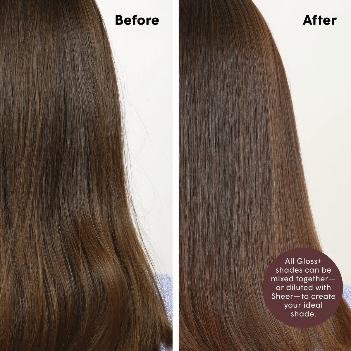 dpHUE Gloss+ Auburn Colour Glaze application on hair