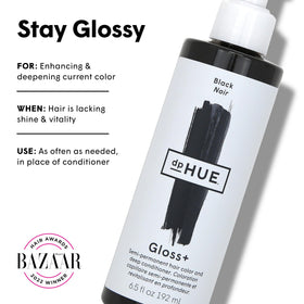 dpHUE Gloss+ Black Hair Colour Glaze 6.5 fl oz back view