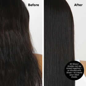 dpHUE Gloss+ Black Hair Colour Glaze application on hair