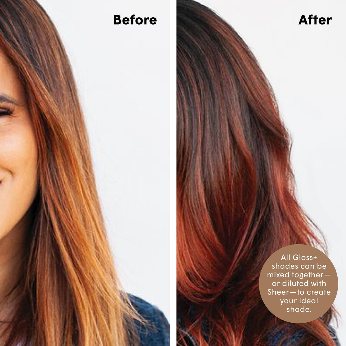 dpHUE Gloss+ Copper Colour Glaze application on hair