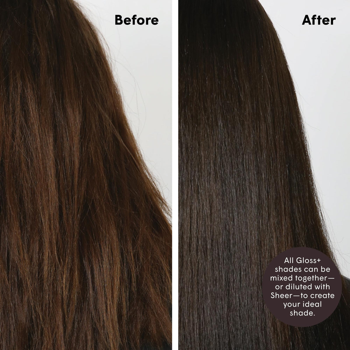 dpHUE Gloss+ Dark Brown Hair Colour Glaze side view