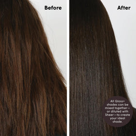 dpHUE Gloss+ Dark Brown Hair Colour Glaze side view