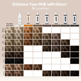 dpHUE Gloss+ Medium Brown application on hair