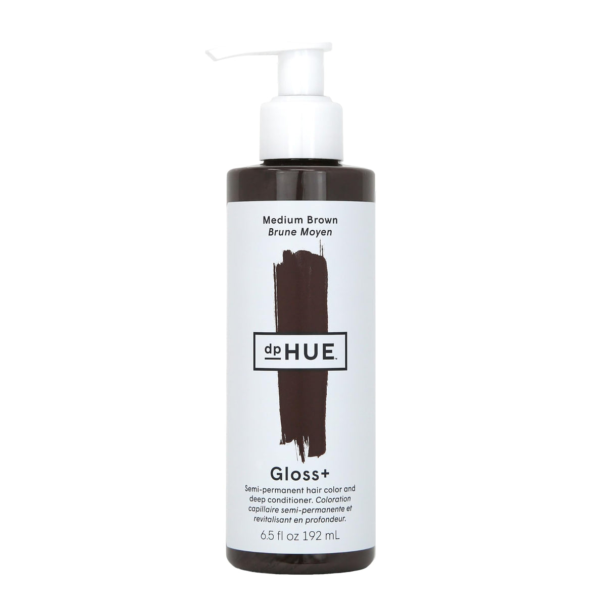dpHUE Gloss+ Medium Brown hair colour glaze front view