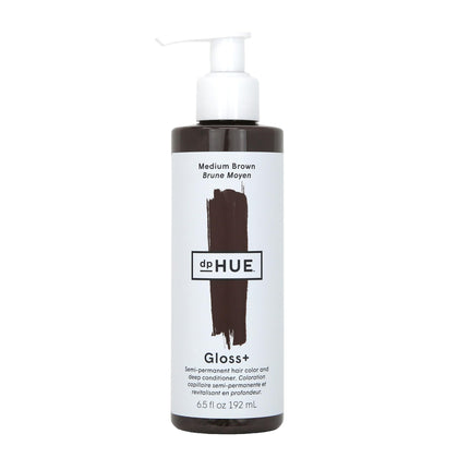 dpHUE Gloss+ Medium Brown hair colour glaze front view