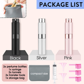 DPLASKA atomizer bottles in a lifestyle setting
