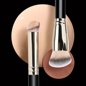 dpolla brushes laid out on a makeup table