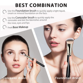 dpolla Concealer Brush close-up showing small bristle head