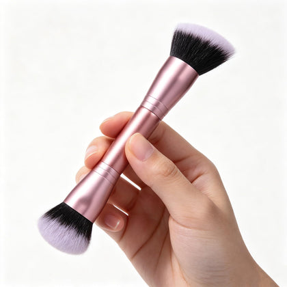 dpolla Dual-Ended Foundation Brush round and angled ends