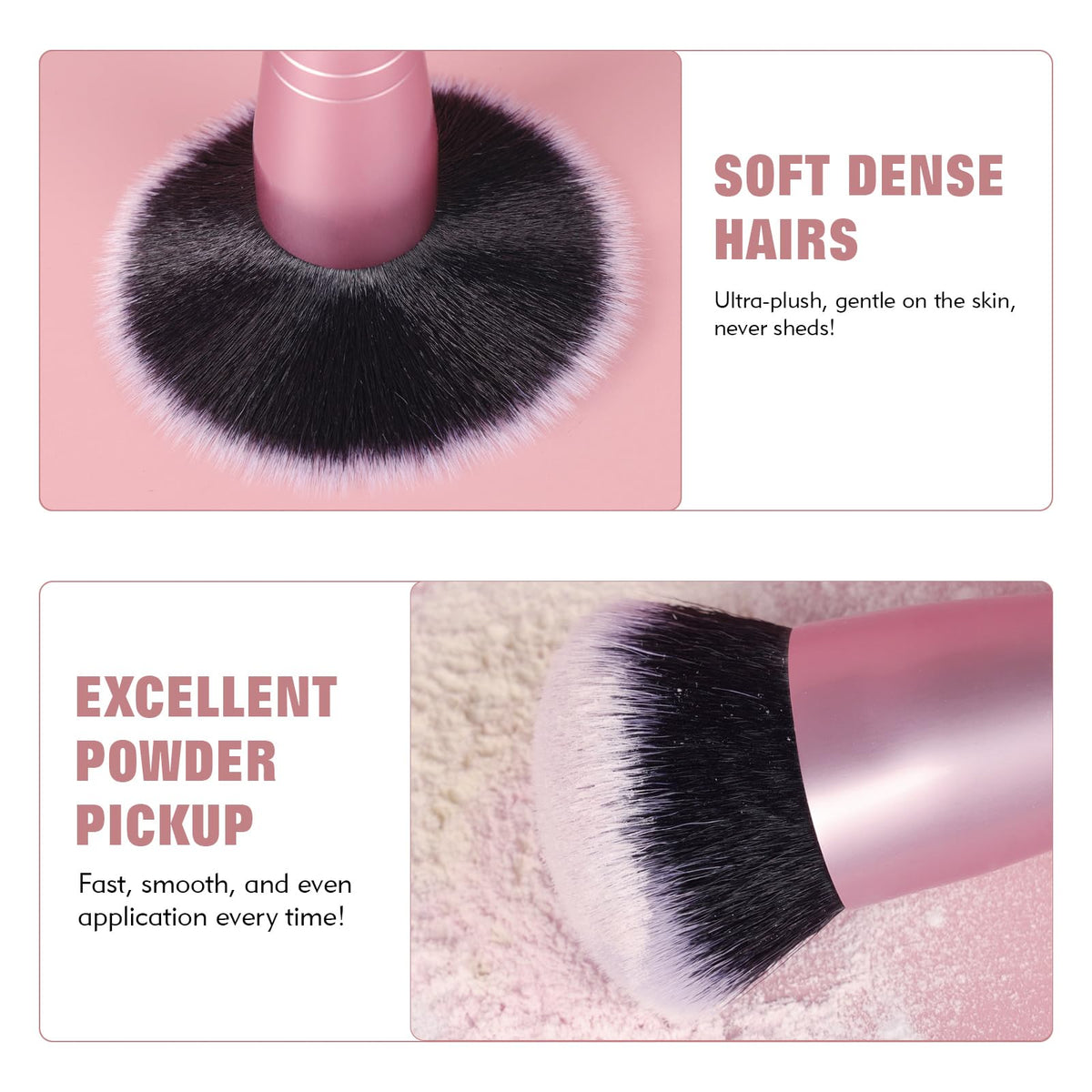 dpolla Dual-Ended Foundation Brush round end for blending