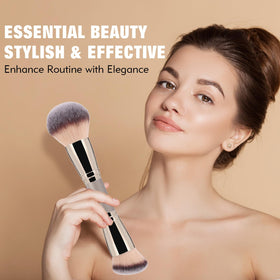 dpolla Dual-Ended Makeup Brush champagne-gold handle