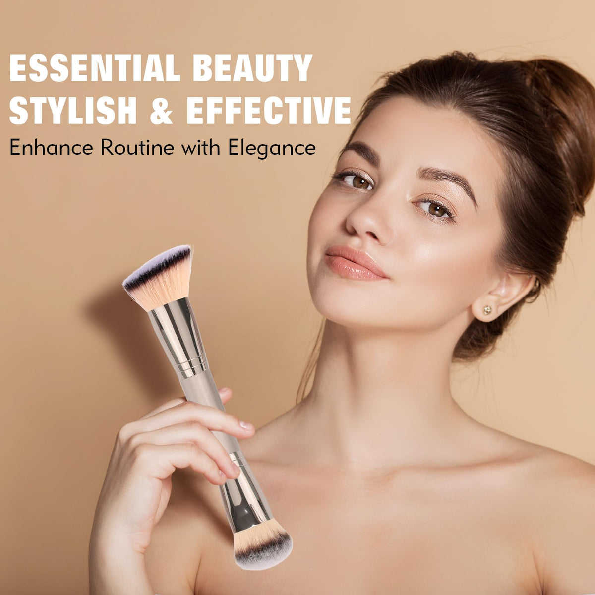 dpolla Foundation Makeup Brushes showing contour and blush ends