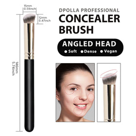 dpolla Makeup Brushes set displayed on a vanity