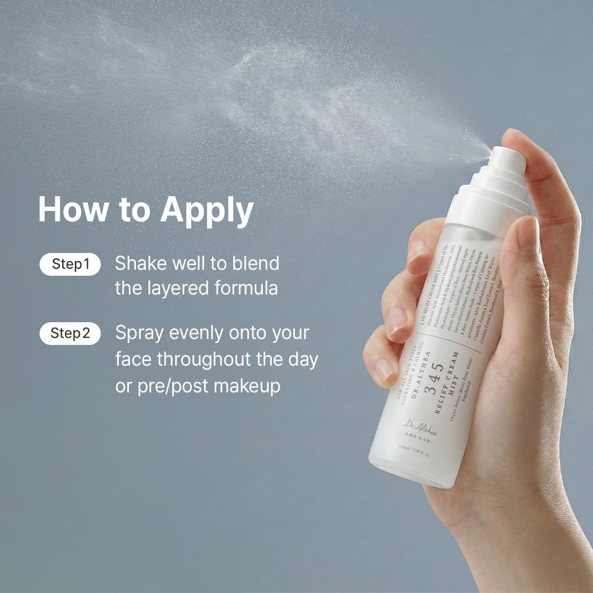 Dr.Althea 345 Relief Cream Mist lifestyle scene in bathroom