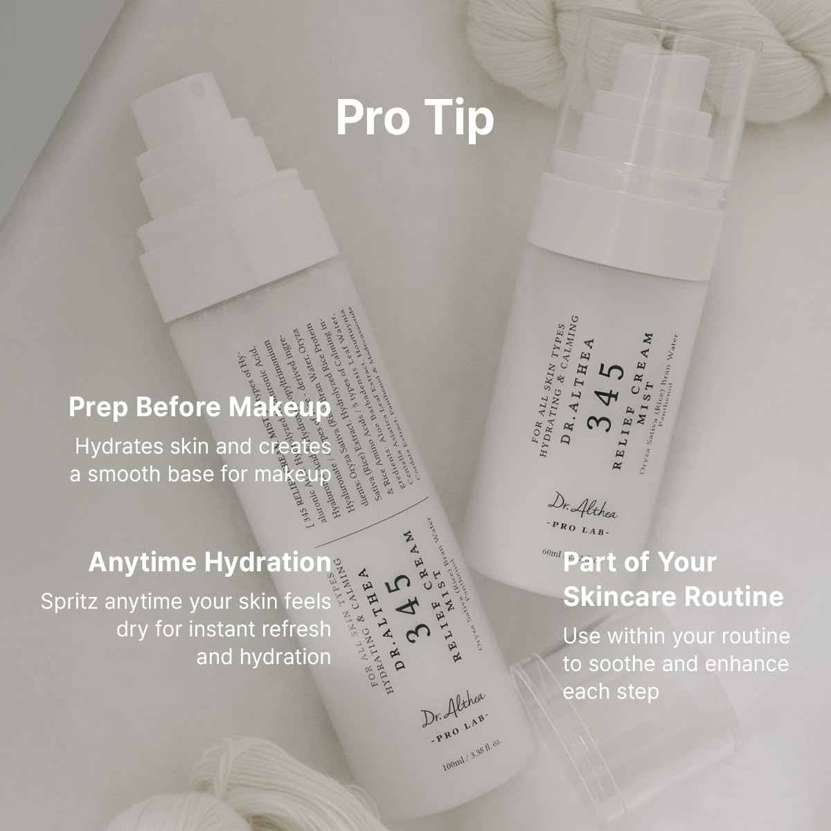 Dr.Althea 345 Relief Cream Mist showing dual-layer formula