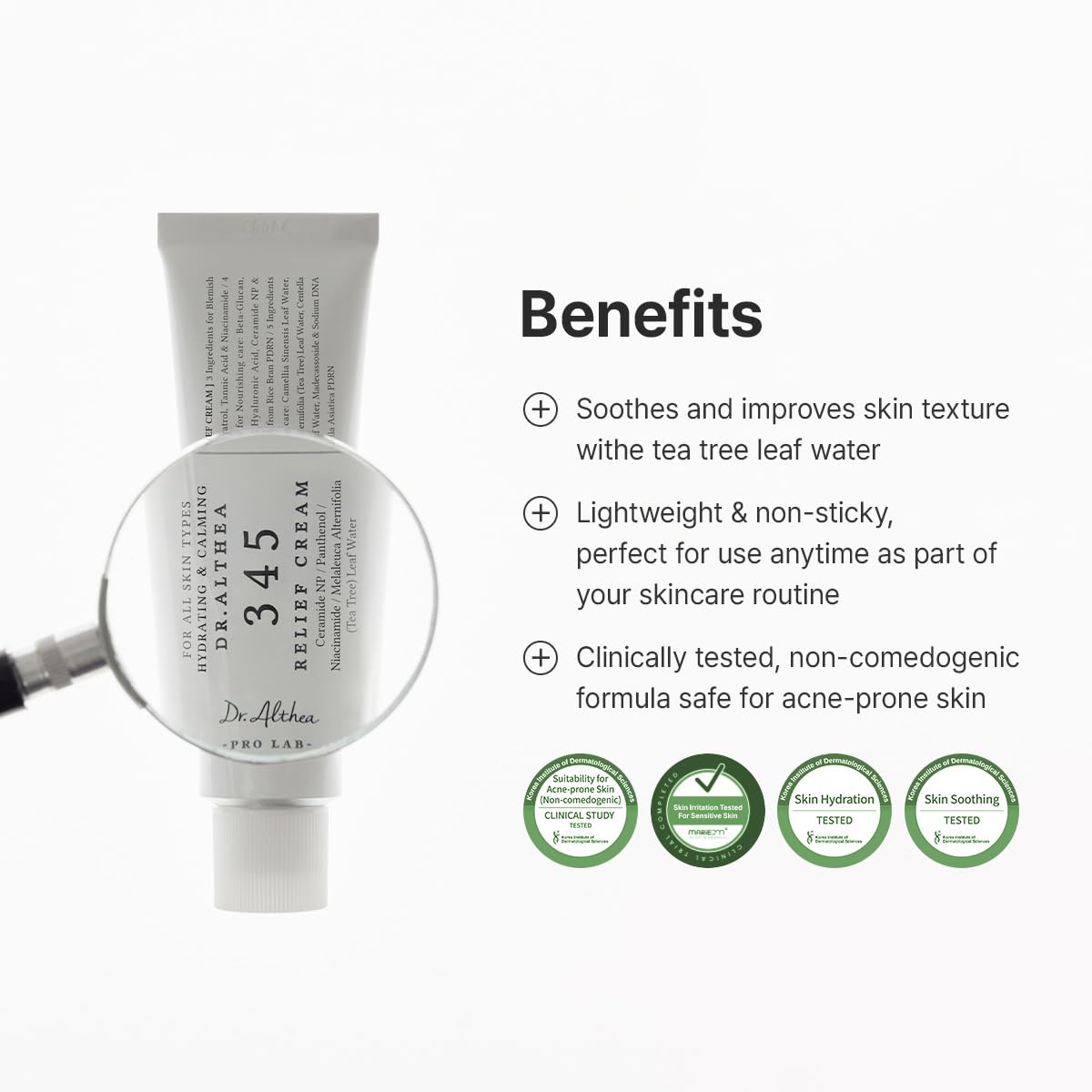 Dr.Althea 345 Relief Cream side view showing texture