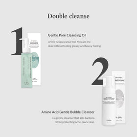 Dr.Althea Amino Acid Gentle Bubble Cleanser with water splash background