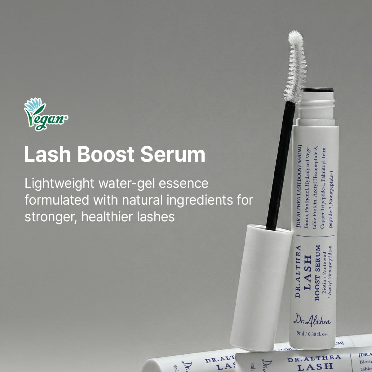 Dr.Althea Lash Serum packaging with ingredients