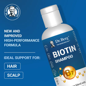 Dr. Berg Biotin Shampoo bottle side view
