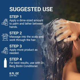 Dr. Berg Biotin Shampoo packaging details