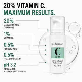 Dr. Brenner Vitamin C Serum 20% airless pump close-up