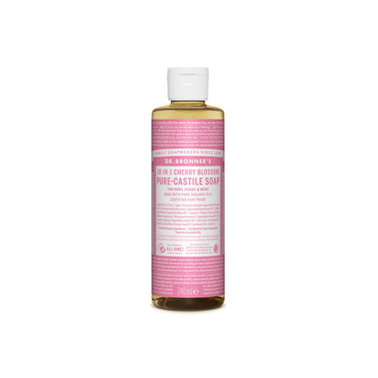 Dr. Bronner's Cherry Blossom Pure-Castile Liquid Soap 240 ML front view
