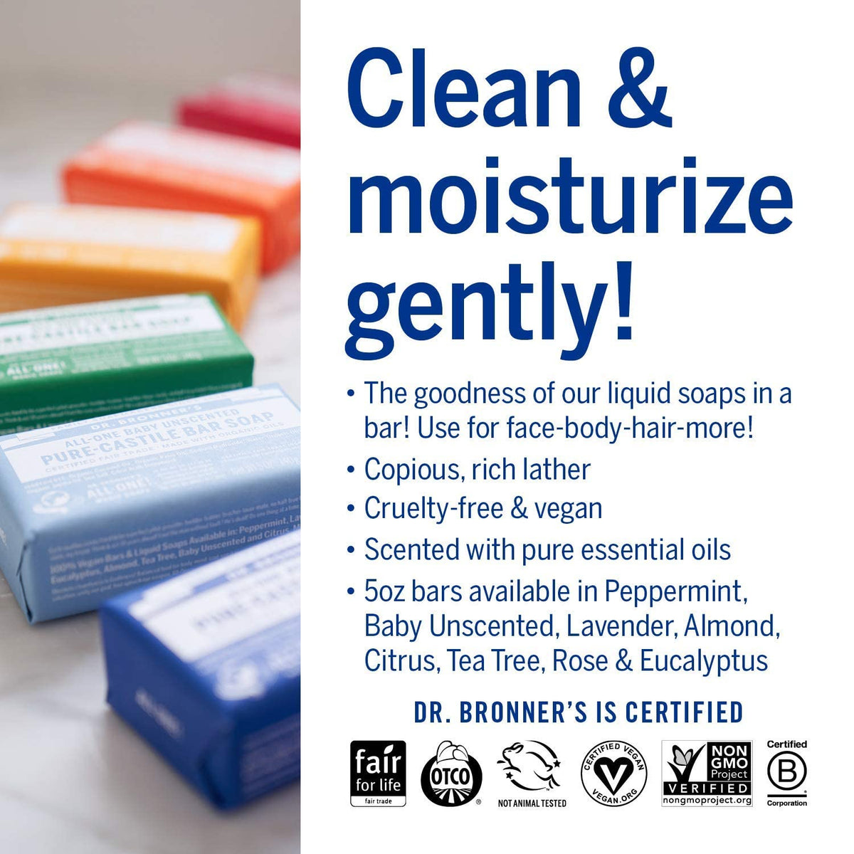 Dr. Bronner's Citrus bar soap with natural ingredients