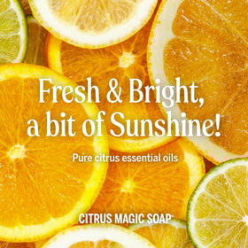 Dr. Bronner's Citrus Pure-Castile Liquid Soap in a bathroom setting