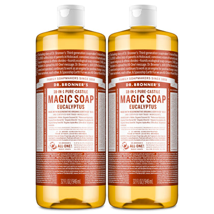 Dr. Bronner's Eucalyptus Pure-Castile Liquid Soap 32 oz front view