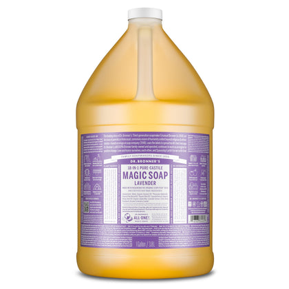 Dr. Bronner's Lavender Pure-Castile Liquid Soap 1 Gallon front view