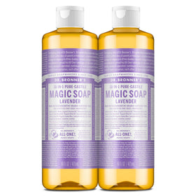 Dr. Bronner's Lavender Pure-Castile Liquid Soap 16 oz front view