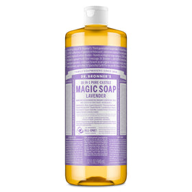 Dr. Bronner's Lavender Pure-Castile Liquid Soap 32 oz front view