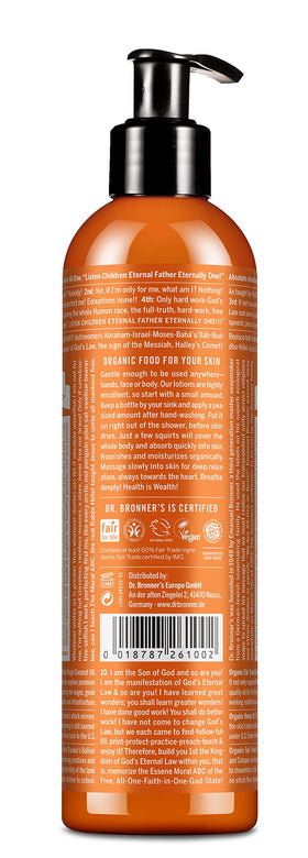 Dr. Bronner's Organic Hand and Body Lotion 236ml back view