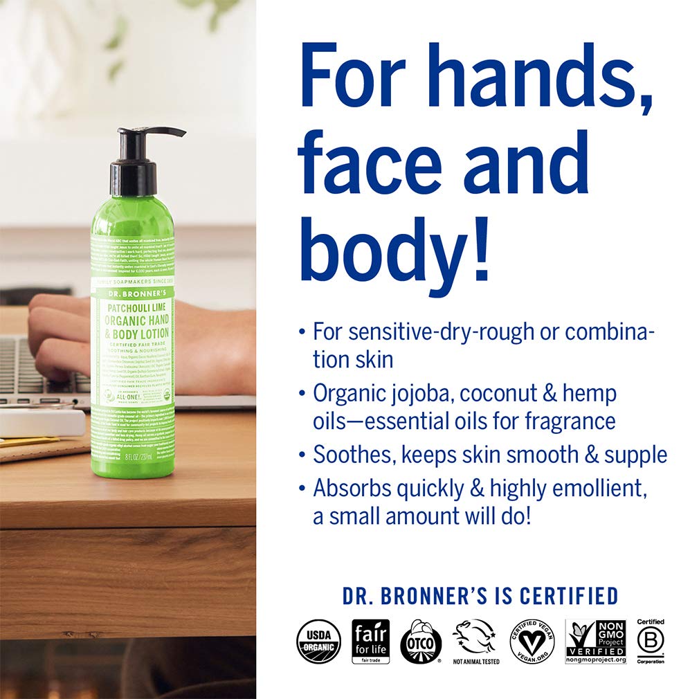 Dr. Bronner's Organic Lotion Patchouli Lime lifestyle scene